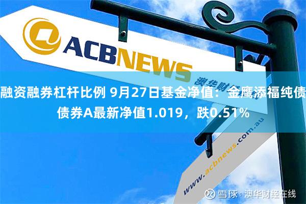 融资融券杠杆比例 9月27日基金净值：金鹰添福纯债债券A最新净值1.019，跌0.51%