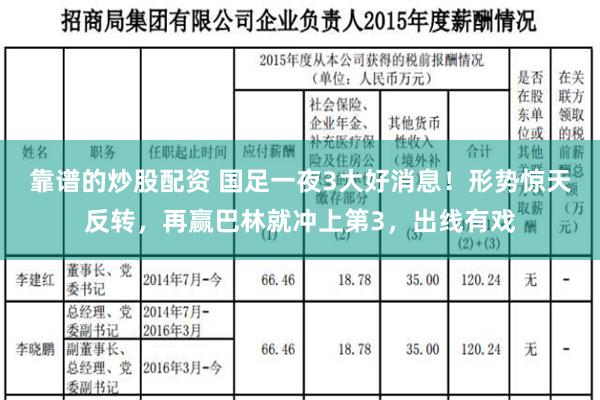 靠谱的炒股配资 国足一夜3大好消息！形势惊天反转，再赢巴林就冲上第3，出线有戏